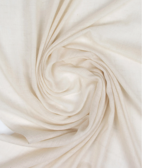 White Solid Pashmina Shawl